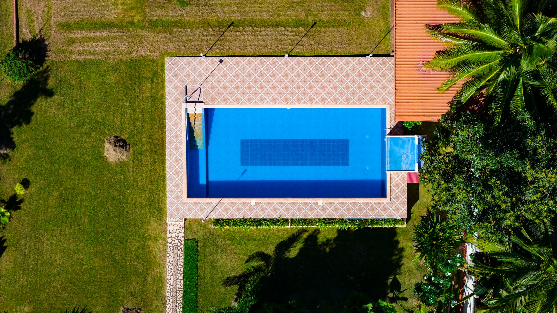 Yard for an On-Ground Pool